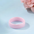 Anel de cerâmica de jóias de vendas a quente por atacado de vendas de 6 mm de cerâmica azul escuro e rosa